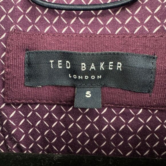 TED BAKER Peper Trim Fit Maroon Half Zip Pullover Sweater Size 5 or XL - Picture 5 of 6